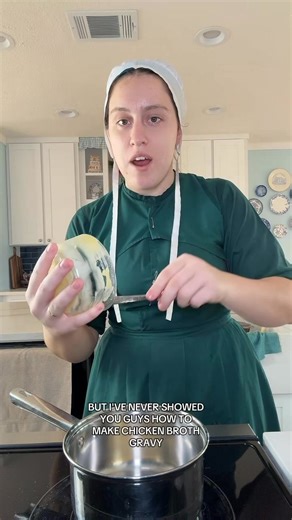 Chicken broth gravy is the easiest and arguably most delicious gravy you can make. My Amish cookbook is available over on my website https://socialsbylovina.com | Lovina Zook