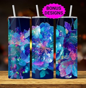 Neon Floral, 20oz Skinny Floral Tumbler PNG Spring Flowers Sublimation Designs, Flower Tumbler Wrap, Digital Download - Etsy