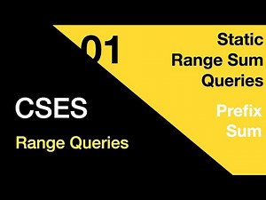 01. Static Range Sum Queries (Prefix sum) - CSES