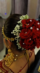 51K views · 1.2K reactions | Bold red lips, golden shimmer eyes, and a classic rose bun.My bride Muntaha chose the Signature Urby bride glam and looked every bit royal in red. # # #makeupdiarybyurby | Make-up Diary by URBY | Facebook