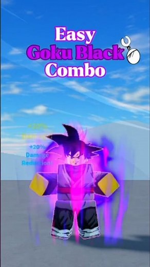 Goku Black Easy Combo | DRAGON BALL R REWORK #shorts #roblox #gokublack #dragonball #dbr #dbrrework