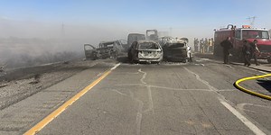 4 dead, multiple injured in fiery chain-reaction crash possibly caused by dust