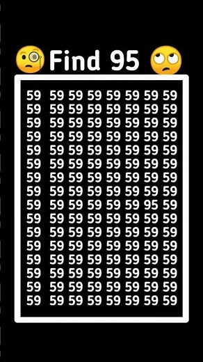 find the number 95 in 4 second #youtubeshorts