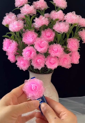 Wedding Ribbon Rose Flowers DIY 🌸 Simple & Beautiful Decor Idea #flowers #craft #gift #diy #rose