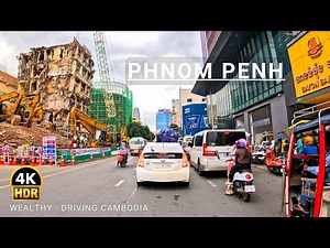 Driving Center of Phnom Penh 4K-60fps | Russian Blvd to Kampuchea Krom Blvd | 01 November 2025