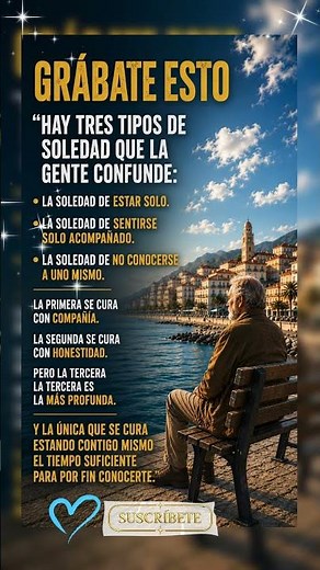 La soledad más profunda no es estar solo… es no conocerse a uno mismo 💙✨ #reflexióndevida #frases