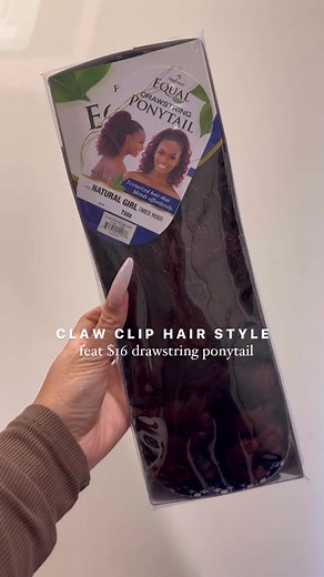 Easy Claw Clip Hairstyles with Freetress Equal Drawstring Ponytail