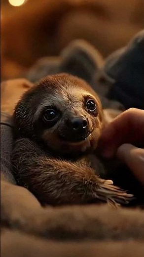 Cozy Sleepy Vibes Cute Baby Sloth 🦥 | The Cutest Corner AI Wildlife Sanctuary | Animal Facts!