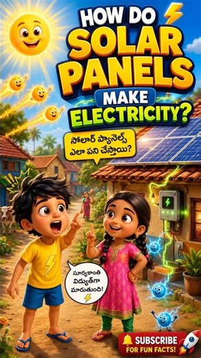 How Do Solar Panels Make Electricity? ☀️⚡ | Amazing Science Facts! #powersolar #solarpanels #solar
