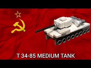 LEGO Mini T-34/85 Medium Tank Tutorial MOC