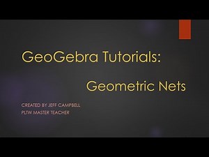 GeoGebra Tutorials - Geometric Nets