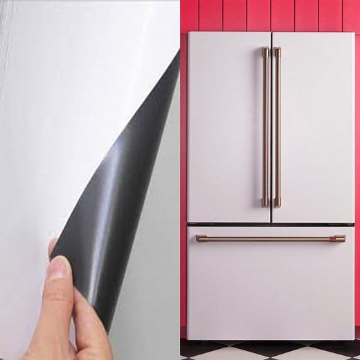 Magnetic Semi Gloss White Refrigerator Wrap Change Fridge Color How to Match Fridge Side Panels to Fridge Fronts Matching Cover Fridge Skins - Etsy
