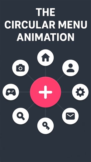 Circular Menu Animation Using HTML, CSS and JS|#shorts #coding #programming #webdevelopment