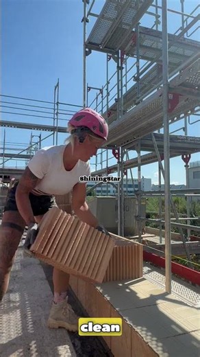 She Builds Like a Pro #bricklayer #construction #skills #shorts #shortvideo #short #viral #trending
