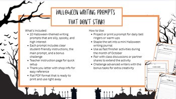 Halloween Writing Prompts That Don’t Stink!