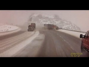 CRASH: Semi forces snow plow in Utah off the road, down a 300 foot embankment