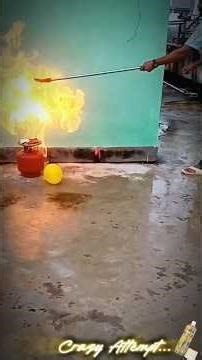 Party Spray + 🔥 + Balloon Experiment 😱🔥 | Crazy Science ShortBalloon Fire Experiment with Spray