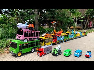 WADIDAW !! Mobil Truk Tronton Panjang Bongkar Mainan Mobil Mobilan Truk Molen, Forklif, Excavator