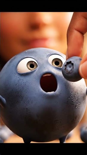 Blueberry feeding cute creature ASMR