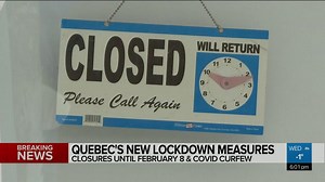 Quebec announces new lockdown measures & curfew