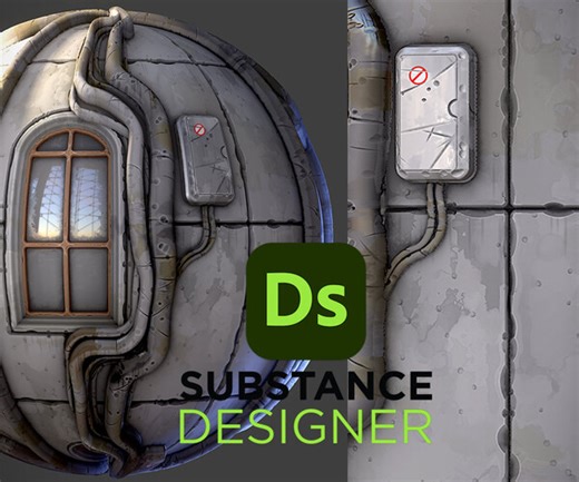 ArtStation - Stylized Concrete Wall - Substance 3D Designer | Game Assets