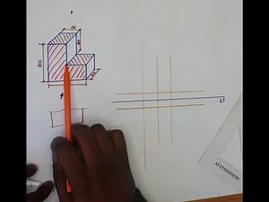 9th Grade Visual Education Class - Orthogonal Projections (Double Projection)