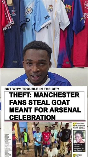Manchester United Fan Steal Goat Meant For Arsenal Celebration