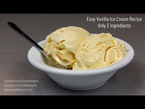 Easy Vanilla Ice Cream Recipe 4K