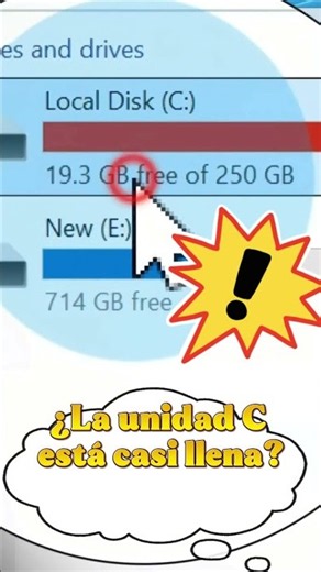 ¿Disco C Lleno? 2 Métodos para Liberar Espacio en Windows ⚡ #shorts