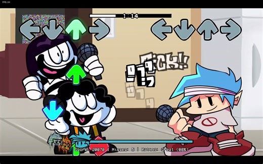 FNF 恐怖双子对病号的态度（doge)