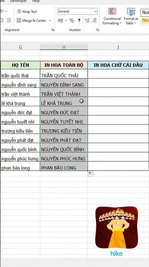 Cách đổi chữ thường sang chữ hoa chuyên nghiệp trong excel