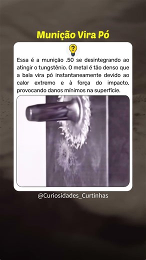 O impacto da munição no tungstênio #curiosidades