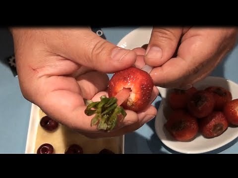 Easy and cheap way to pit Cherries or Strawberries