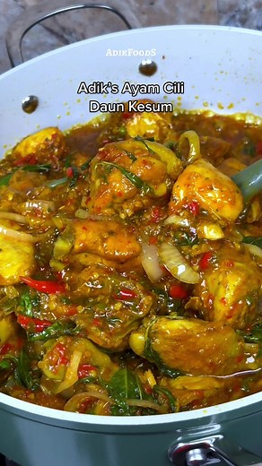 Resipi Ayam Cili Daun Kesum Sedap Terbaik