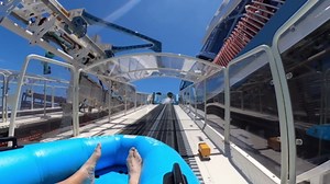 POV: World's First AquaSlide Hybrid Roller Coaster and Water Slide on Norwegian Aqua Cruise Ship