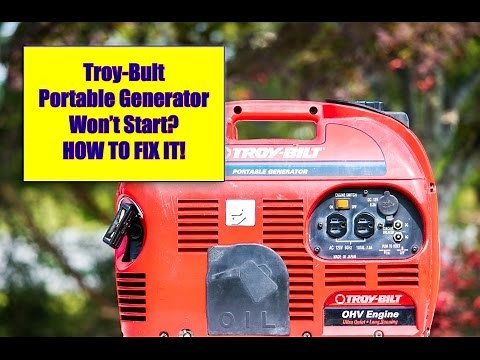 TROY-BILT Portable Generator Won't Start... How TO....