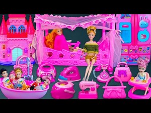 22 Minutes Satisfying with Unboxing Cute Barbie Princess Bedroom Makeup Playset ASMR | Review Toys