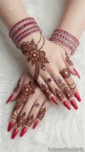 latest simple mehndi designs flower design
