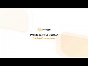 NiceHash Profitability Calculator - Device Comparison