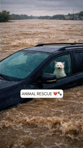 We Rescued CATS in the FLOOD… | Rescue Diaries Ep.5💔 #catrescue #animalrescue #shorts