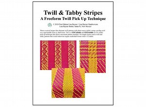 Twill and Tabby Stripes Freeform Twill Pick up Technique Weaving Pattern Rigid Heddle Pattern - Etsy