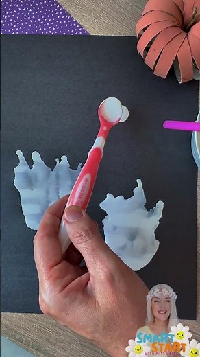 Spooky Ghost Craft 👻 | Blow Painting with Miss Daisy | Easy Halloween Art for Kids