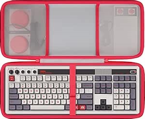 co2CREA Hard Travel Case Compatible with 8BitDo Retro 108 Mechanical Keyboard 108 Keys and Integrated Numpad
