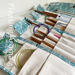 Sewing Pattern Knitting Needle Case/2 Size/needle Case Pattern/canvas Needle Holder Pattern/pdf/knitters Organizer - Etsy