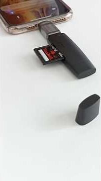 Using SD Card on Apple iPhone with 2-in-1 multi Card Reader and Lightning to USB adapter #shorts
