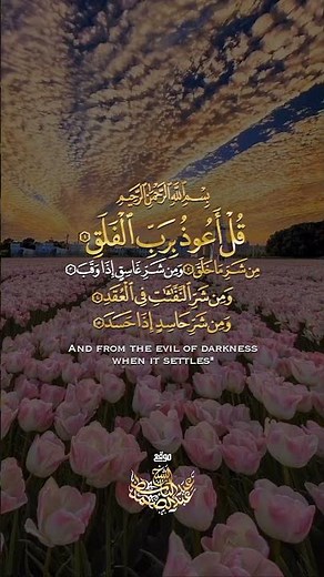 { وَمِنْ شَرِّ حَاسِدٍ إِذَا حَسَدَ }