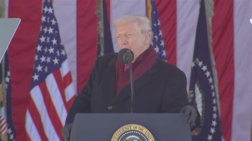President Trump makes stop at Arlington National Cemetery for Veterans Day