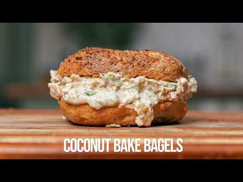 Coconut Bake Bagels with Smoke Herring Cream Cheese - A Trini Twist on an NYC Staple