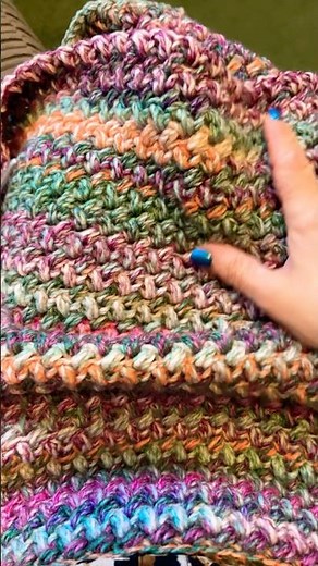 Half Bean Stitch Crochet Blanket by @HookedbyRobin #crochet #shorts #wipwednesday