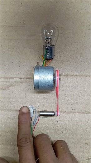 Powering Filament Bulb with Tiny Drone Motor to Dc Motor Pulley Belt Drive System